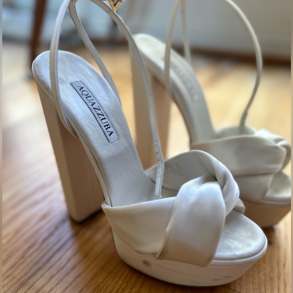 New Season Aquazzura satin pumps